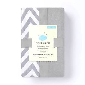 Cloud Island 2 Pack Play Yard Fitted Sheets